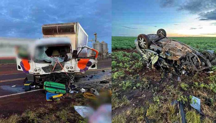 Imagens: Corpo de Bombeiros Seis pessoas da mesma família morrem em acidente na PR-170 em Rolândia